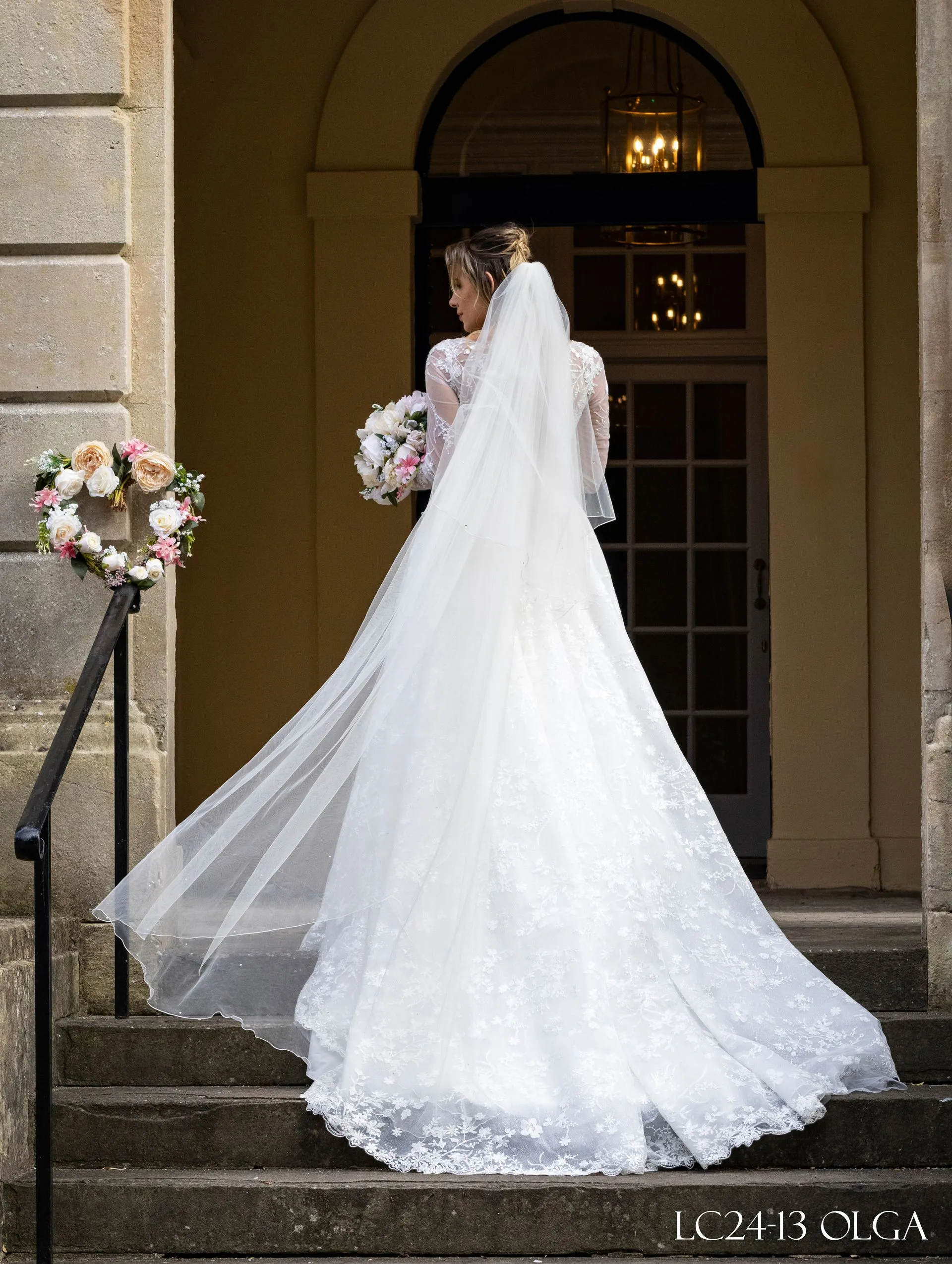 LC24-13 Long Sleeve A-Line Ball Gown Wedding Dress - Image 5