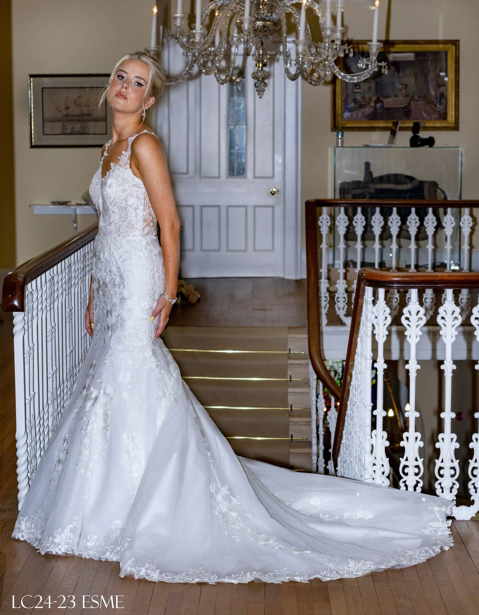 LC24-23 Fit & Flare Lace Wedding Dress
