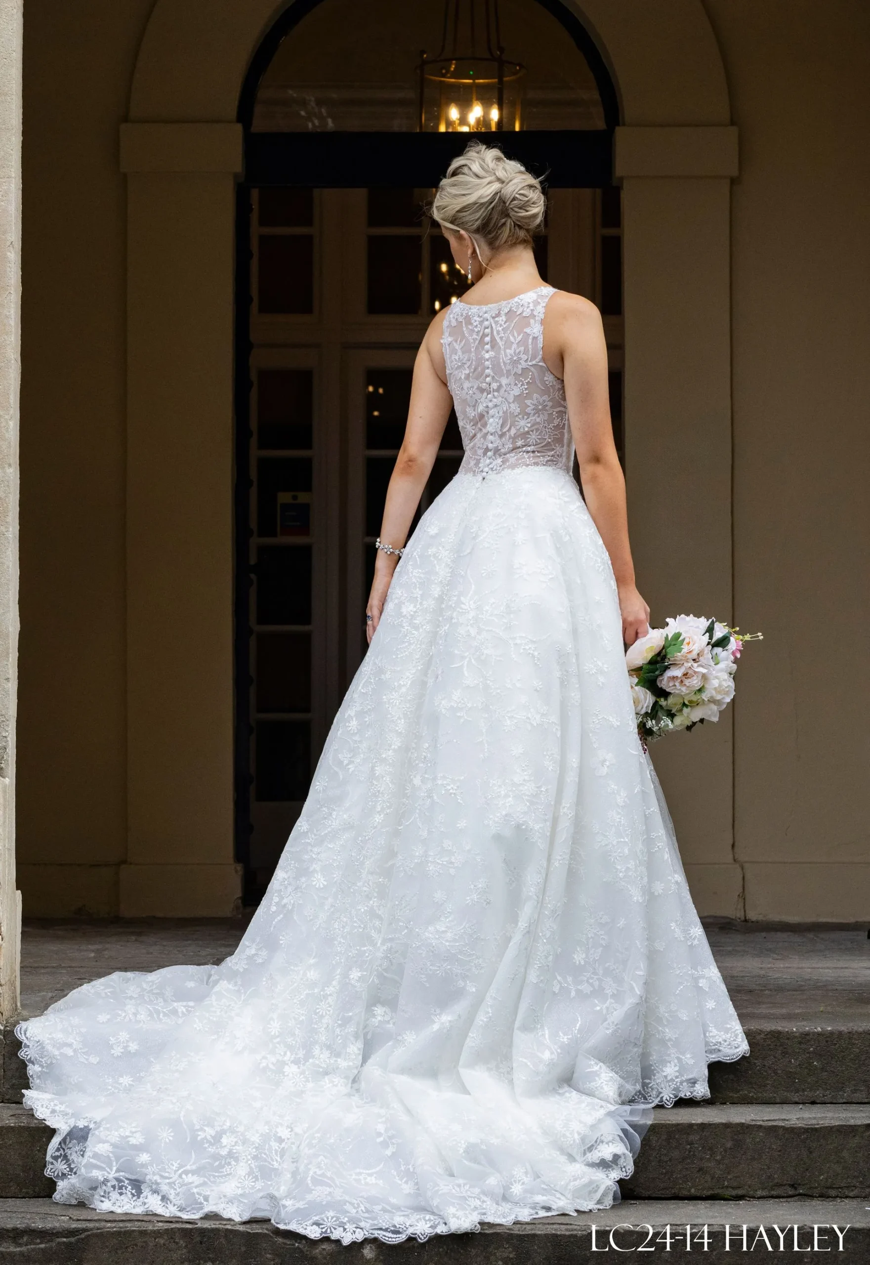 LC24-14 Beaded A-Line Ball Gown Wedding Dress - Image 3