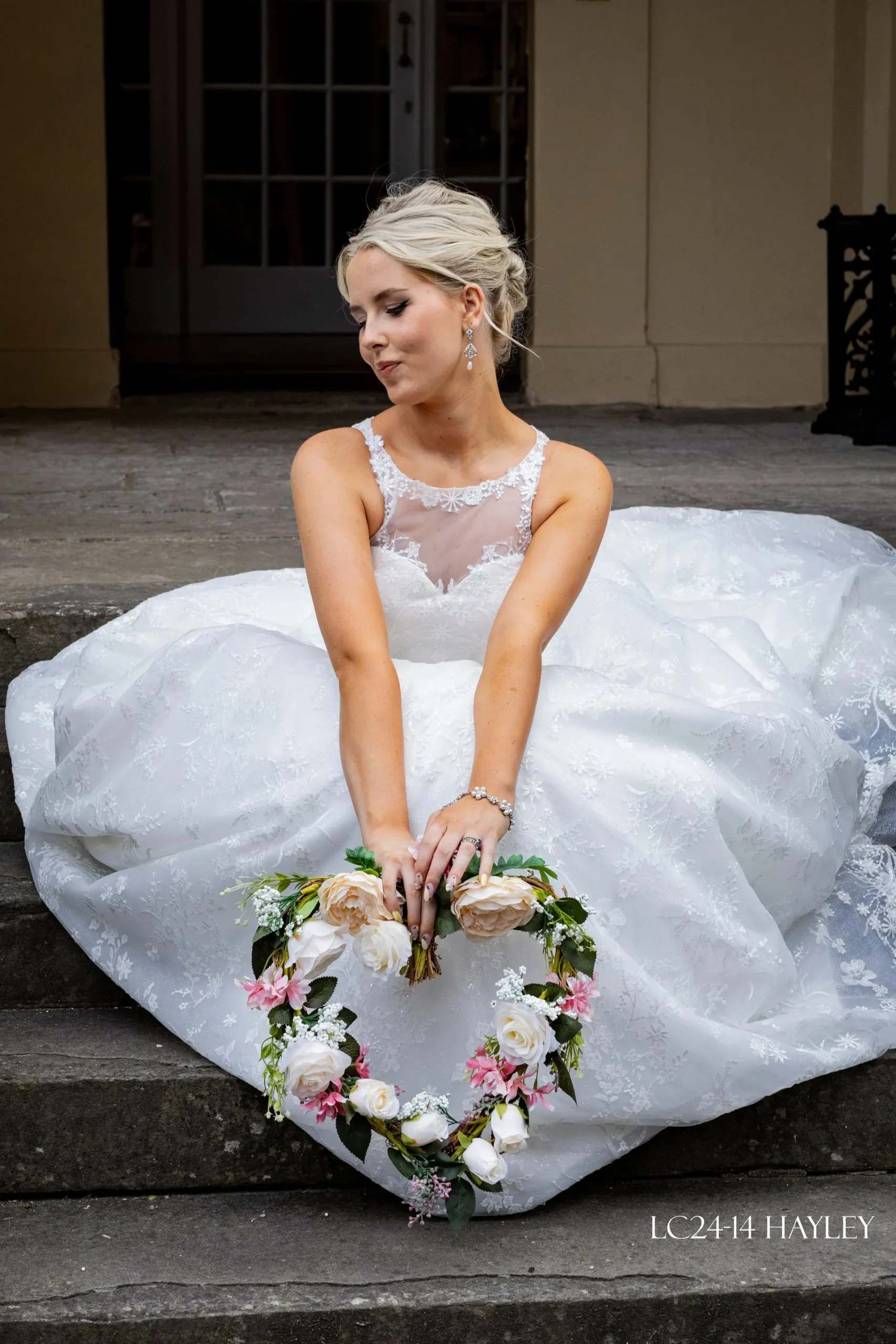 LC24-14 Beaded A-Line Ball Gown Wedding Dress - Image 4