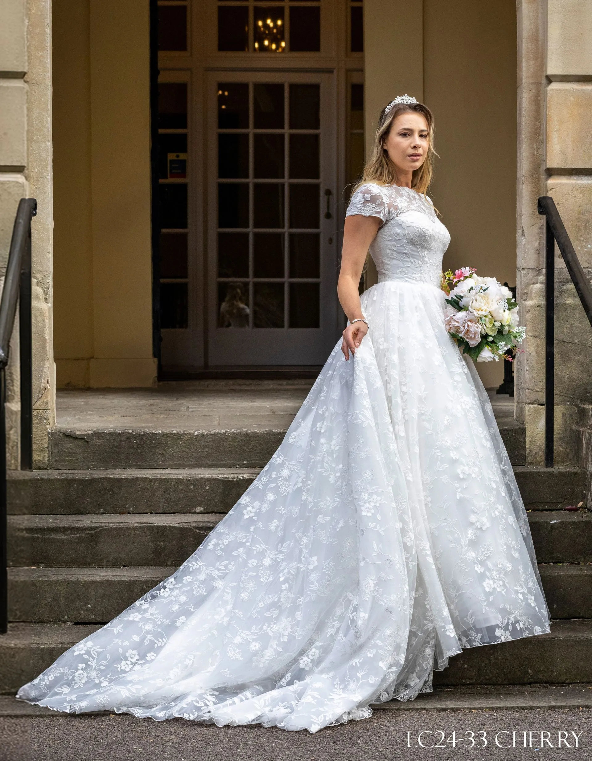 LC24-33 Princess Ball Gown Lace Wedding Dress