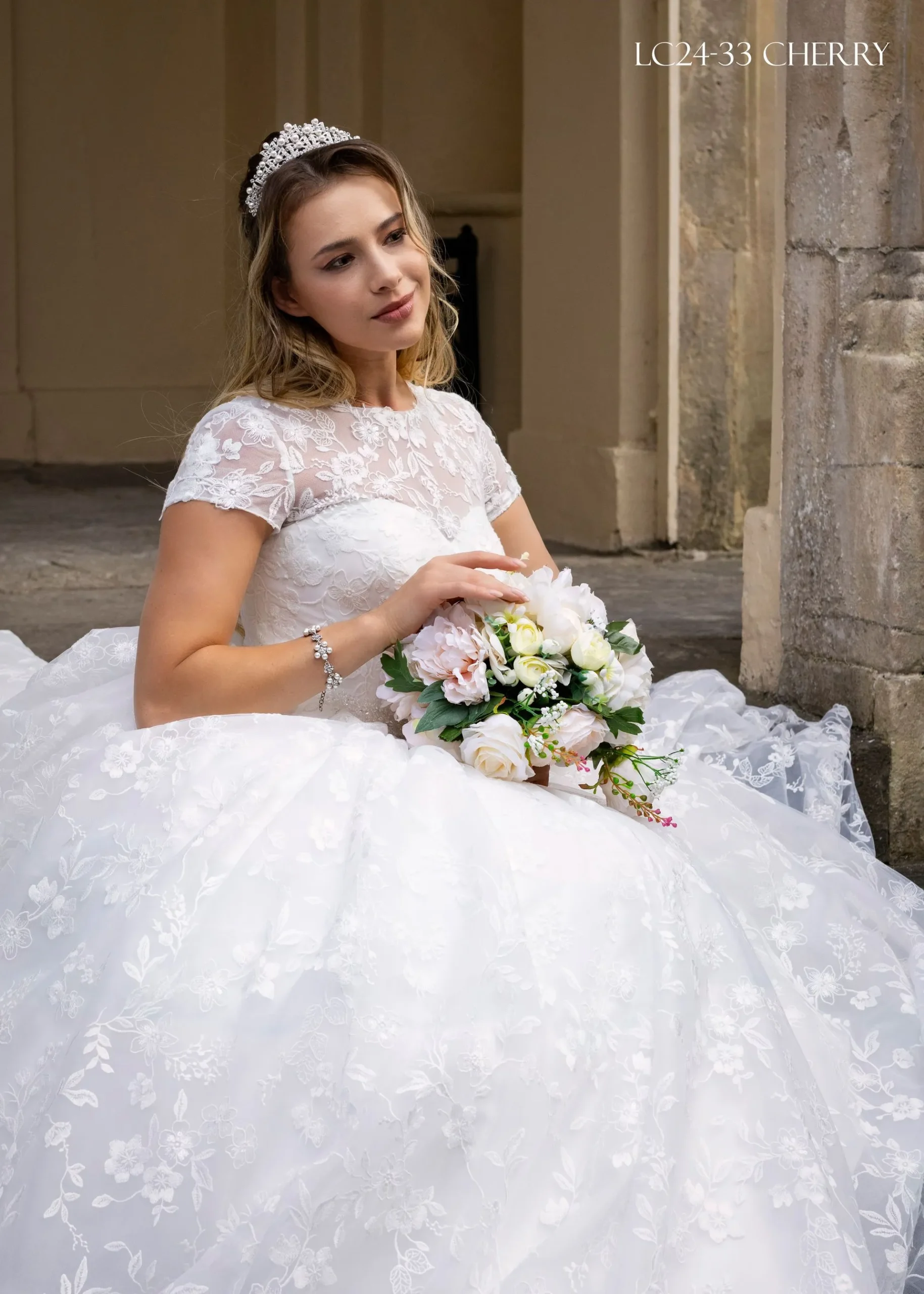 LC24-33 Princess Ball Gown Lace Wedding Dress - Image 5