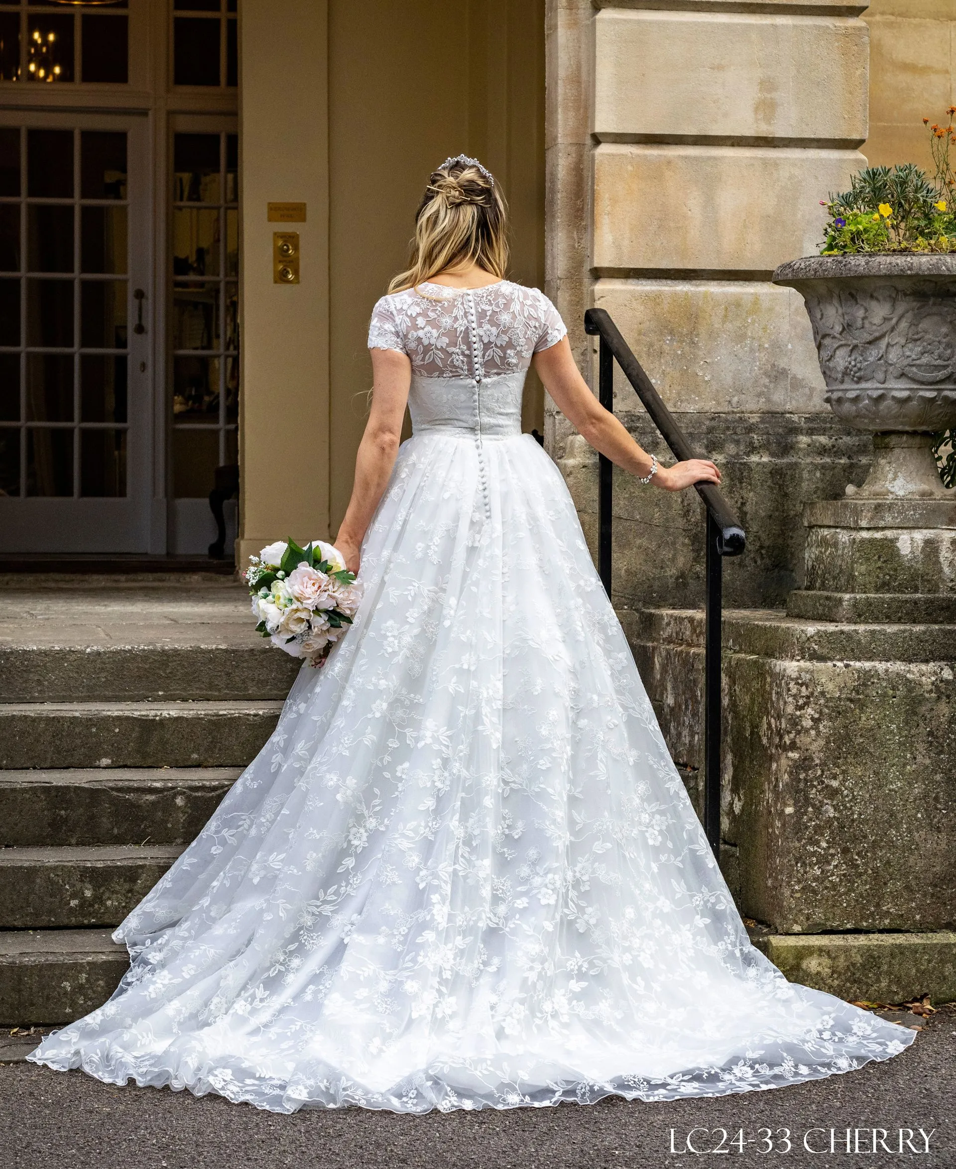 LC24-33 Princess Ball Gown Lace Wedding Dress - Image 3