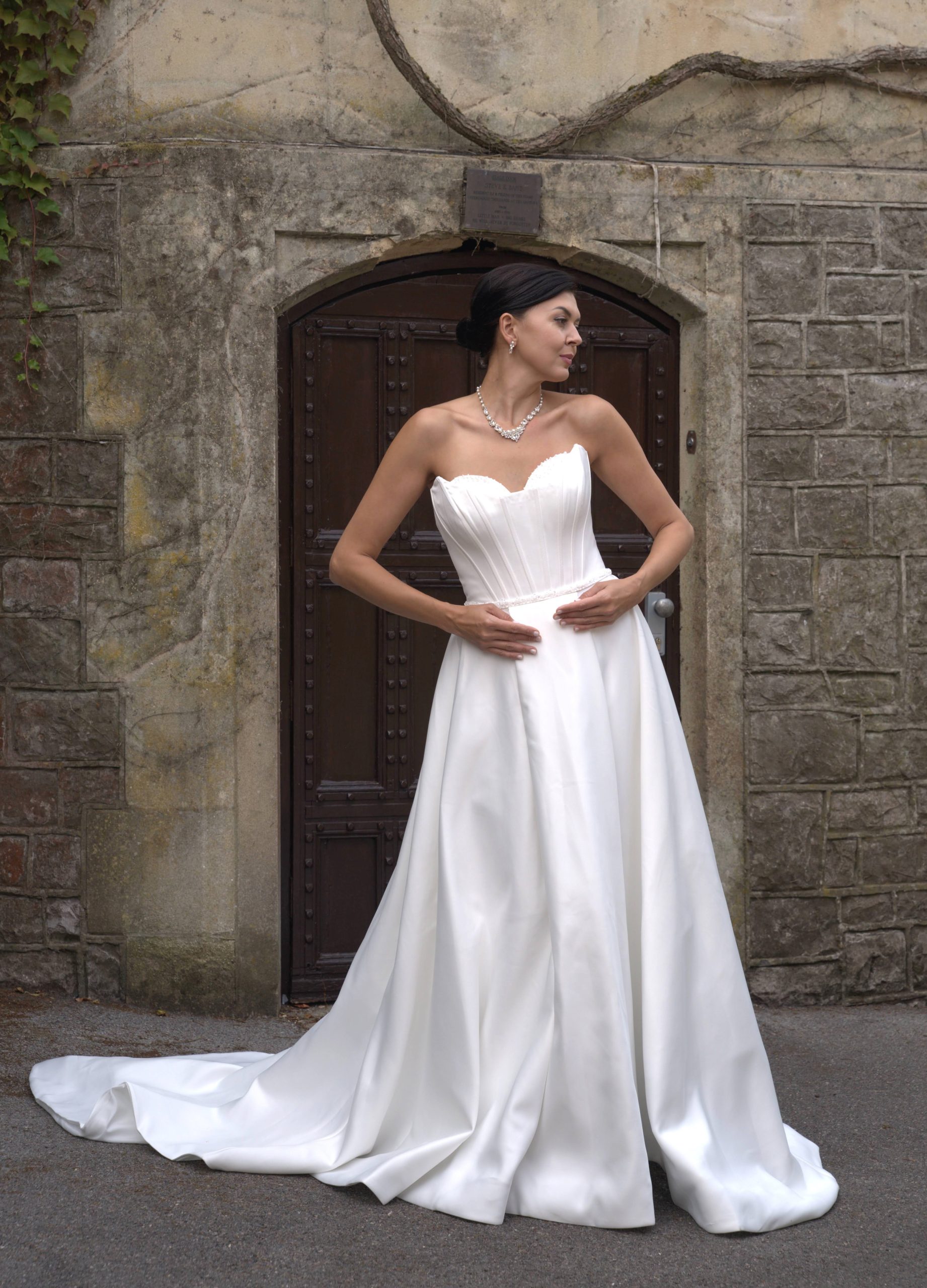 LC2705 – Elegant Britney Strapless A-Line Wedding Dress - Image 2