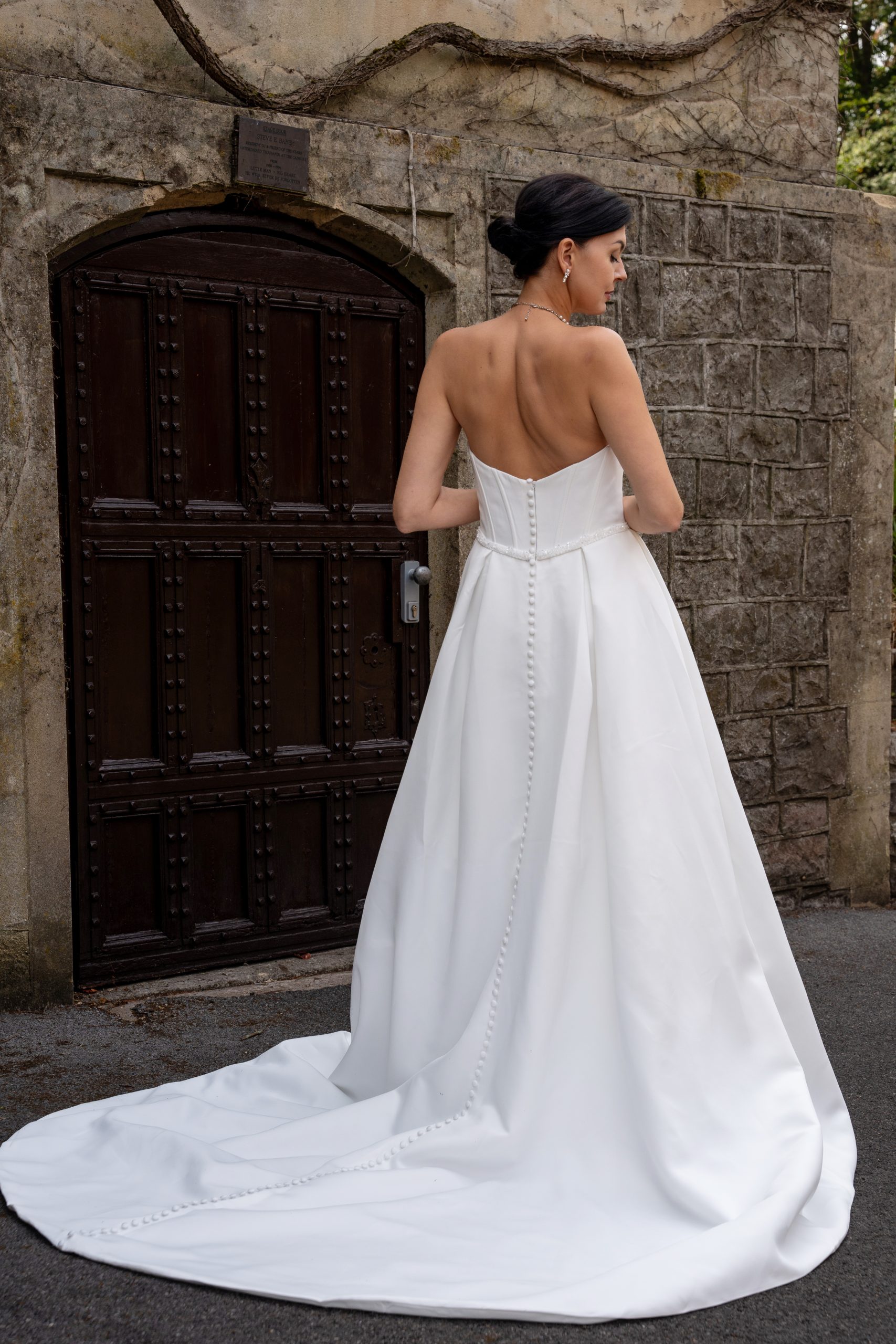 LC2705 – Elegant Britney Strapless A-Line Wedding Dress - Image 6