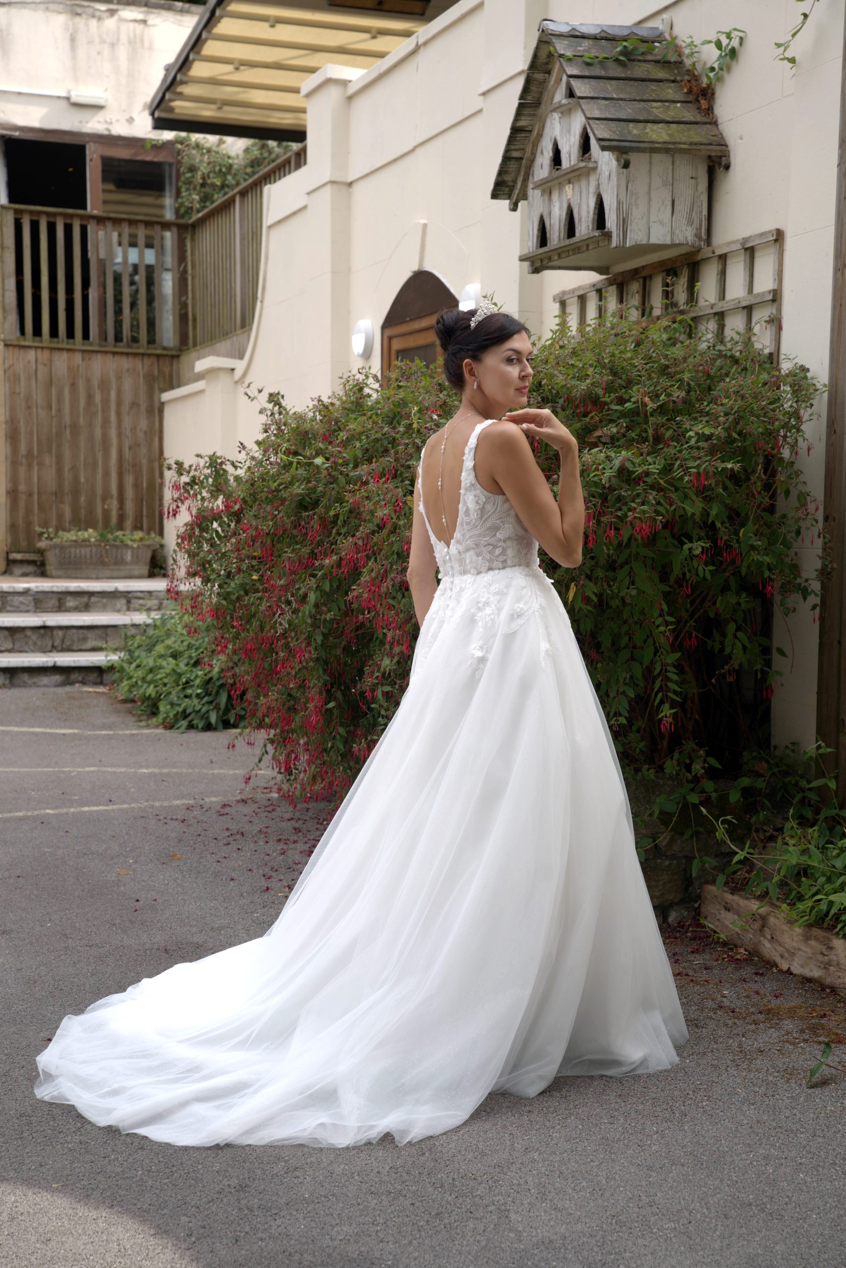 LC2709 – Elegant Abby A-Line Princess Wedding Dress - Image 3