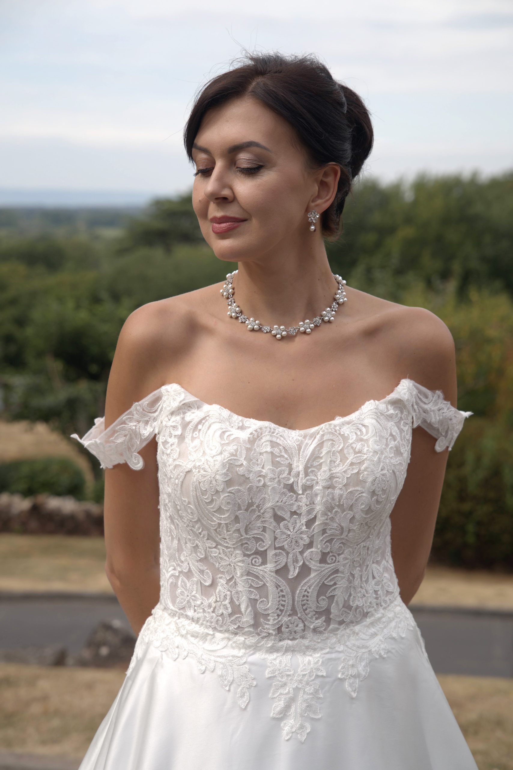 LC2706 – Elegant Serena Off-Shoulder A-Line Wedding Dress - Image 3