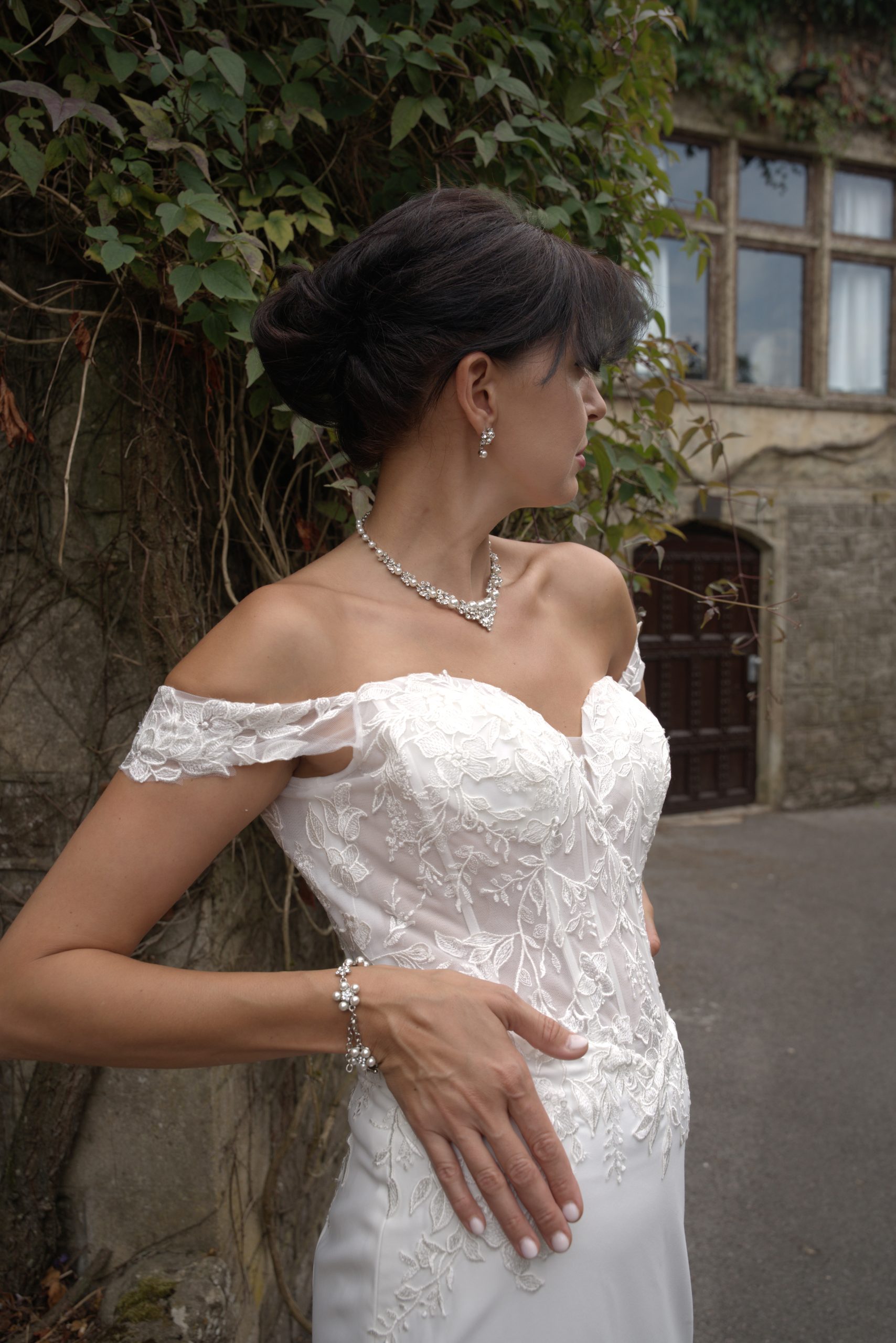 LC2708 – Elegant Iryna Illusion Lace Wedding Dress - Image 3