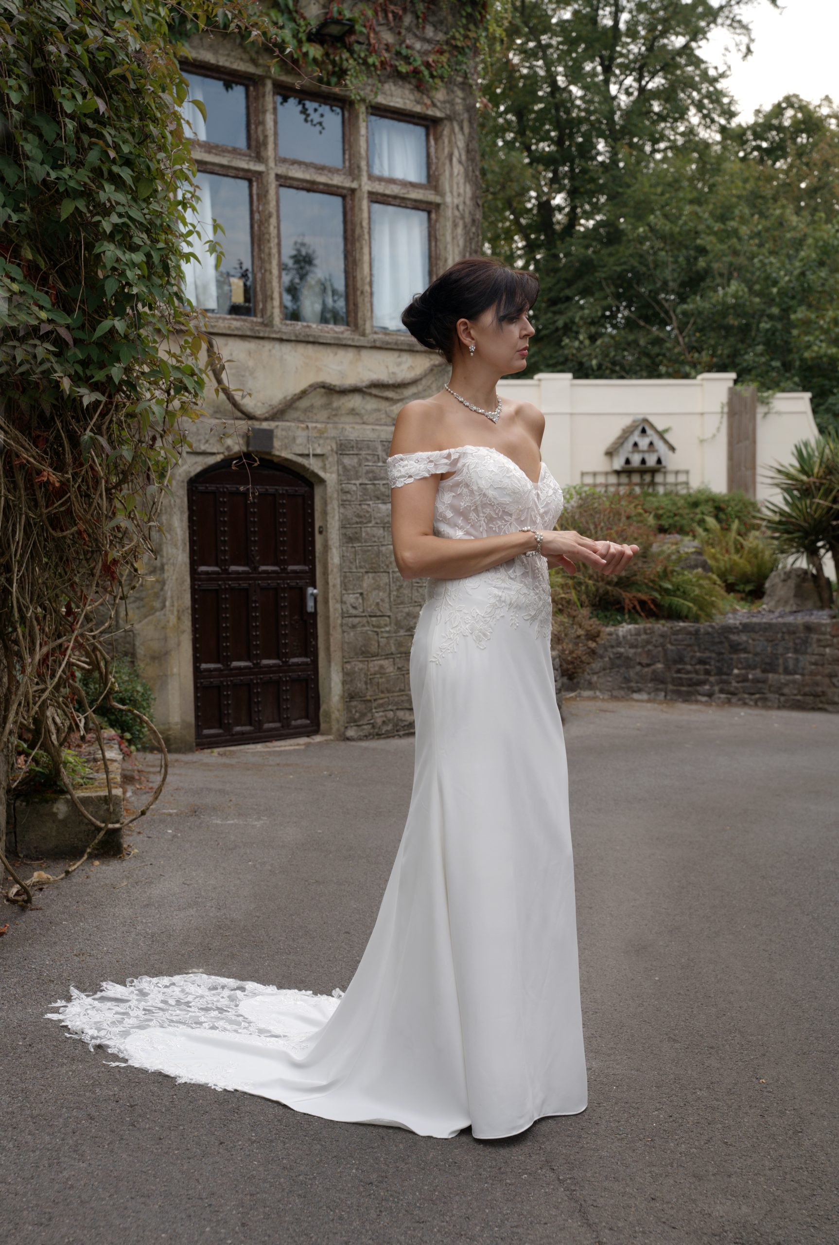 LC2708 – Elegant Iryna Illusion Lace Wedding Dress - Image 5