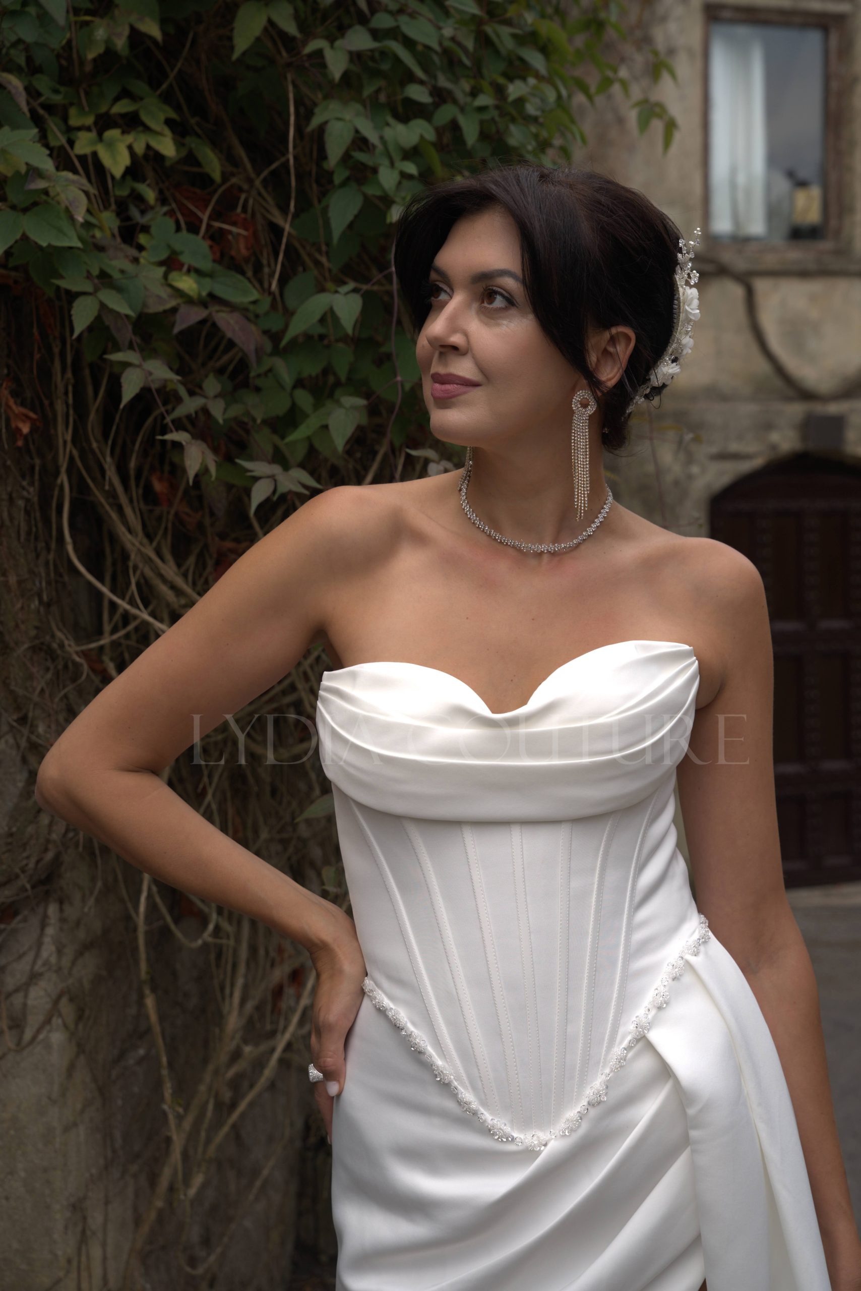 LC2703 – Elegant Paris Strapless Corset Wedding Dress - Image 4